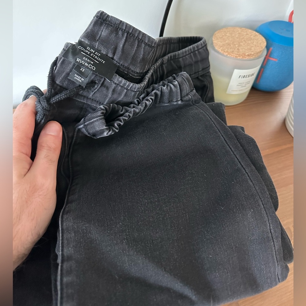 RW&Co Denim Joggers in Black Size 33